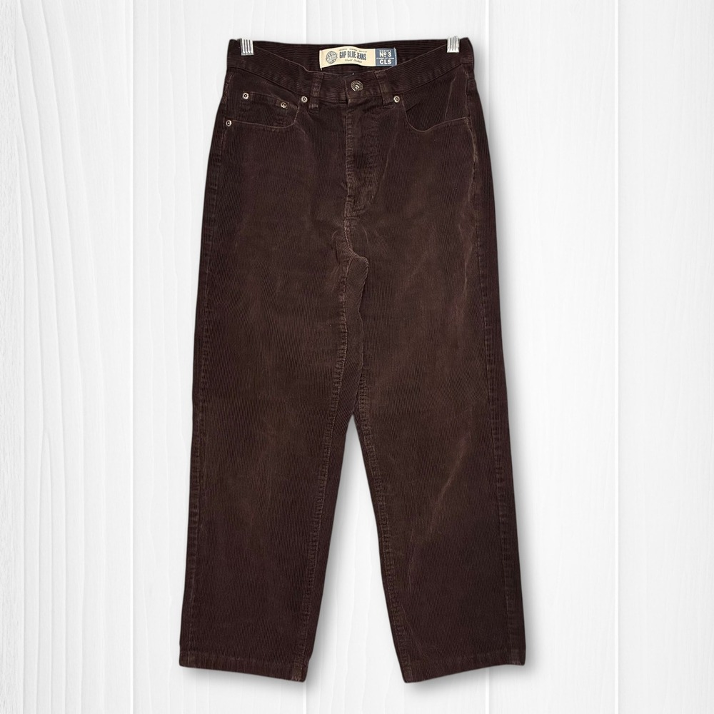 Y2K GAP Jeans No 3‎ Classic Fit Brown Corduroy Cropped Fit Pants Women's 4